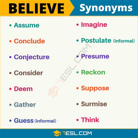 antonyms for believe|alternative word for believe.